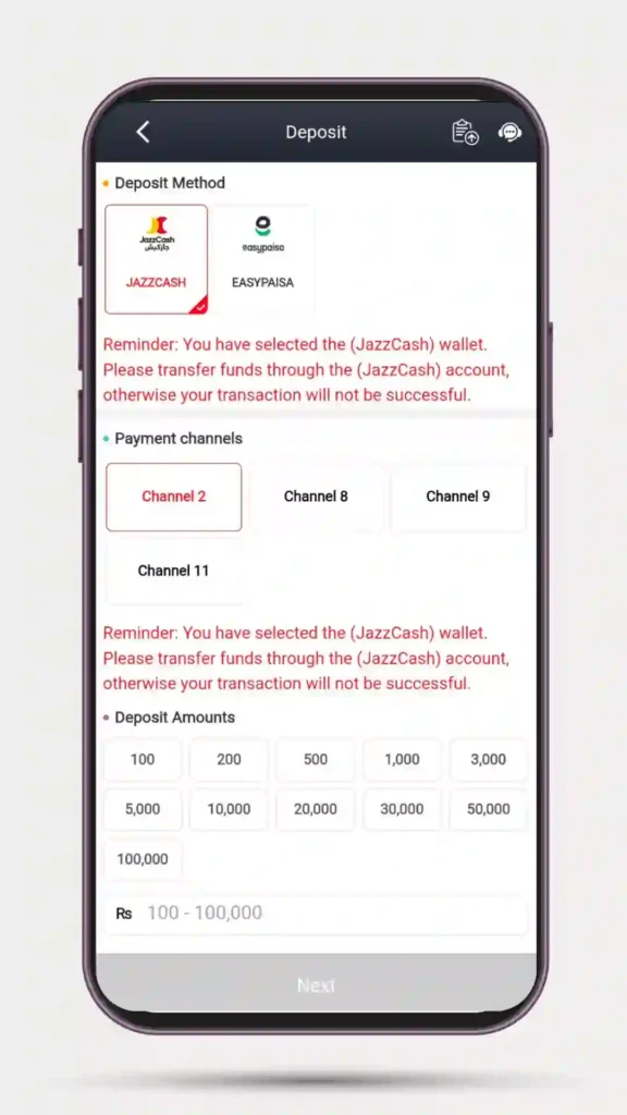 2888Bet Game Deposit Method 