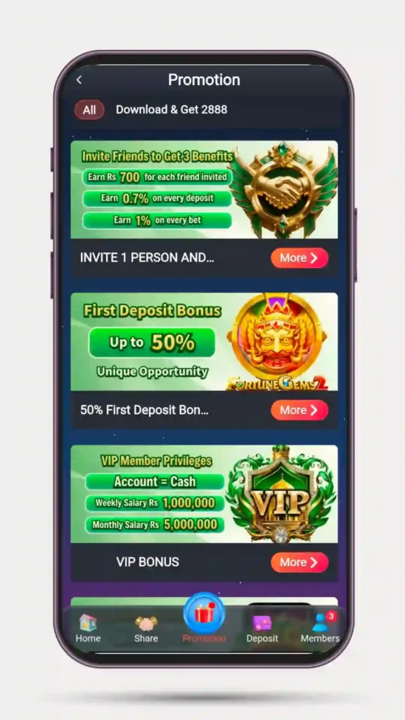 2888Bet Game Offers